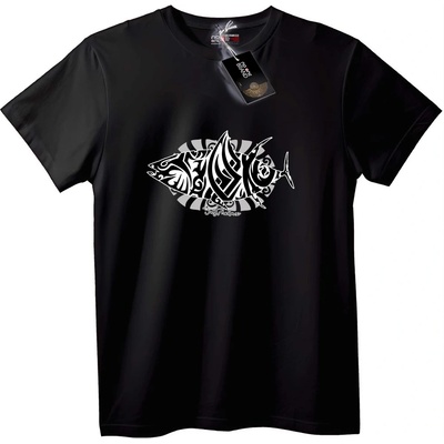 NOONEBRAND Тениска с трайбъл риба дизайн - XS, White