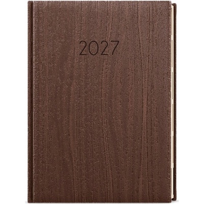 Baloušek Ctirad Wood A5 denný 2027 hnedý
