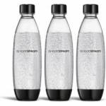 SodaStream 0.8L BPA-free FUSE plastic bottle black | Dishwasher safe | Compatible with DUO, E-DUO, Terra, and much more. | 3 pack - 1742321490
