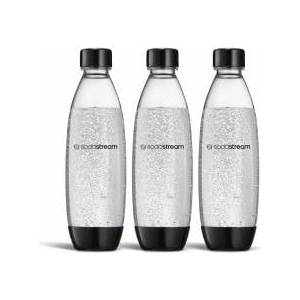 SodaStream 0.8L BPA-free FUSE plastic bottle black | Dishwasher safe | Compatible with DUO, E-DUO, Terra, and much more. | 3 pack - 1742321490