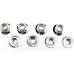 Traxxas Гайки Traxxas Nuts, 5mm flanged nylon locking (steel, serrated) (8), TRX5147X (TRX5147X)