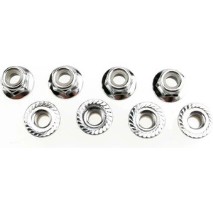 Traxxas Гайки Traxxas Nuts, 5mm flanged nylon locking (steel, serrated) (8), TRX5147X (TRX5147X)