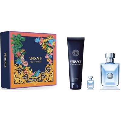 Versace pour Homme Gift Set EDT 100 ml + Shower Gel 150 ml + EDT 5 ml за мъже