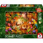 Schmidt Spiele Пъзел Schmidt от 1000 части - Цветя, пух и пера (59795)