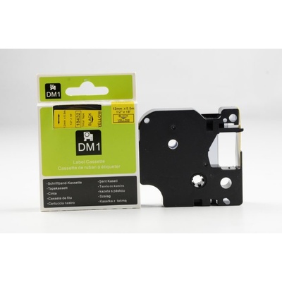 Label Dymo 18432 - kompatibilná Vinylová páska 12mm čierne písmo / žltý podklad, dĺžka 5,5m