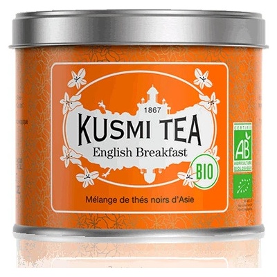 Kusmi Tea Sypaný černý čaj English Breakfast Bio kovová dóza 100 g