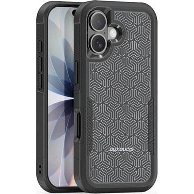Dux Ducis iPhone 17 DUX DUCIS SHLD защитен силиконов протектор за телефон със силна устойчивост на удар, геометрична шарка, ЧЕРЕН GP-178370 (GP-178370)