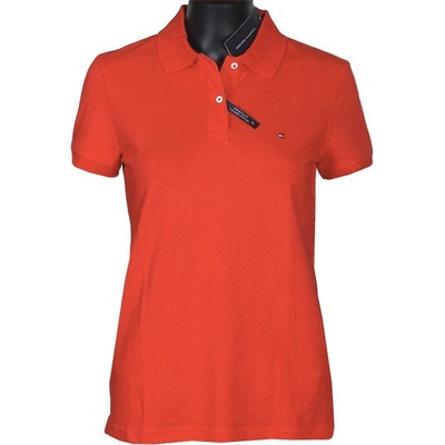 Tommy Hilfiger dámské polo tričko s krátkým rukávem orange/červené