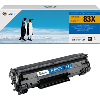 Compatible УНИВЕРСАЛНА КАСЕТА ЗА HP Laserjet Pro M125/М127/M201/M225/CANON Image Class MF 229dw/226dn/216n/224dw/222dw/217w/211/212w/227dw - Black - /83X/ - /83A/ - CF283X/CF283A/CRG737 (CRG-737) - PN NT-PH283XCU - G&G (NT-PH283XCU)