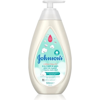 Johnson's Cottontouch пяна за вана и миещ гел 2 в 1 за деца 500ml