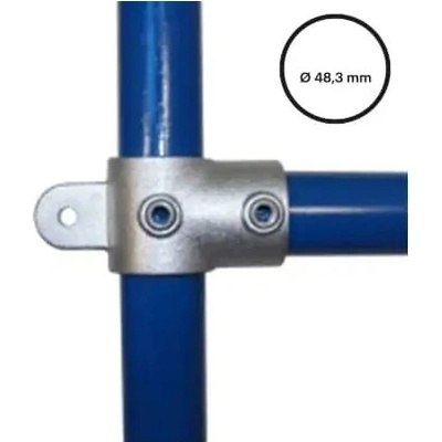 Konstrukční fitinka, spojka ocelových trubek pr. 48,3 mm – ''sameček'' odbočky s kloubem 174M-D48
