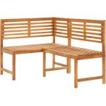 vidaXL Градинска ъглова пейка, 140 cм, акация масив (312422)