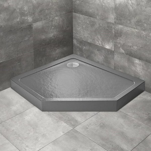 Radaway Петоъгълно душ корито Radaway Doros PT E Compact Stone 100x80 см антрацит акрил ляво (SDRPTP1080-05-64SL)