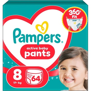 Pampers Памперс Active Baby Пелени-гащички 17кг+ XL 8 (64бр. ) (80893816)