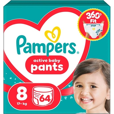 Pampers Памперс Active Baby Пелени-гащички 17кг+ XL 8 (64бр. ) (80893816)
