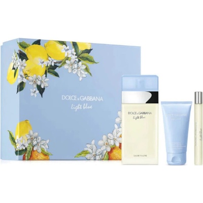Dolce & Gabbana Light Blue Woman EDT 100 ml + telový krém 50 ml + EDT 10 ml darčeková sada