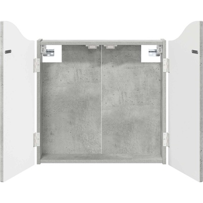 vidaXL Кабинет за дартборд Бетонно сиво 56 x 12 x 63 см (8006654)