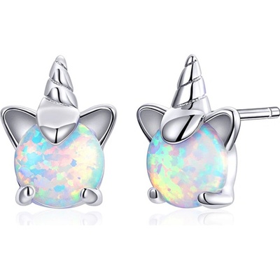 P&J Jewellery Stříbrné náušnice Jednorožec SE18