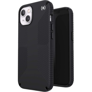 Speck Presidio 2 Grip Case - удароустойчив хибриден кейс за iPhone 13 (черен)