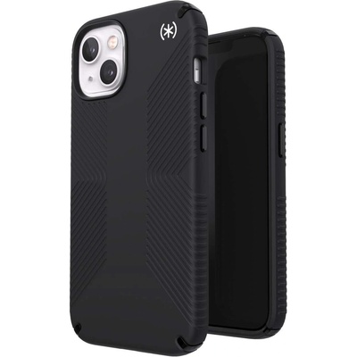 Speck Presidio 2 Grip Case - удароустойчив хибриден кейс за iPhone 13 (черен)