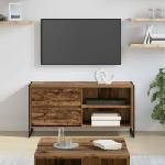 vidaXL ТВ шкаф 100 x 36 x 49, 5 см Старо дърво Инженерна дървесина (886562)