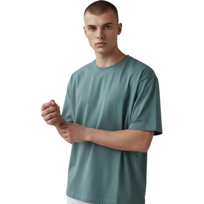 Nova Stil pánske tričko s krátkym rukávom 100% bavlna FUGU zelená
