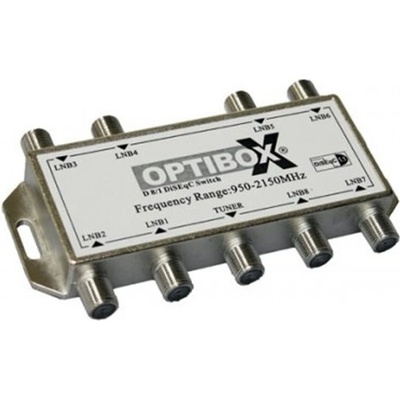 Prepínač DISEQC switch D8/1 Optibox (950-2150MHz)