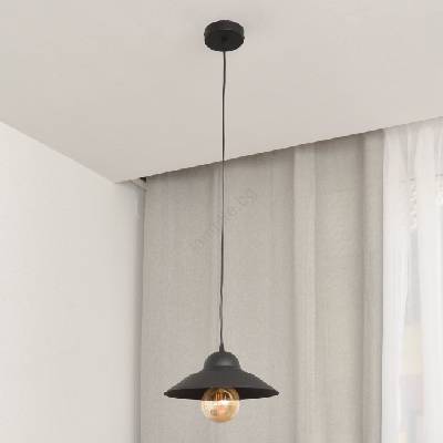 Helam Пендел SORAPIS 1xE27/15W/230V черен (HE1673)