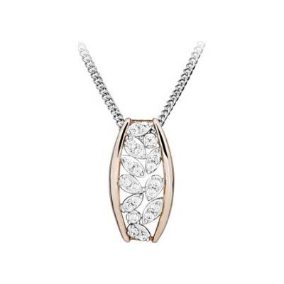 JVD SVLP0753SH8BK00 Stříbrný rose gold přívěsek se zirkony