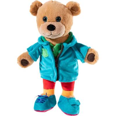 HEUNEC Плюшена играчка Мече с дрешки "Научи ме", 30 см