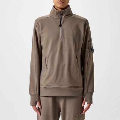 C.P. Company Блуза CP COMPANY Lens Arm Quarter Zip Sweatshirt - Walnut 359