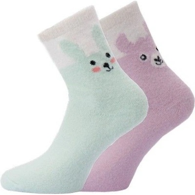 WiK 2 PACK ponožky art.37731 Animal mätovo-fialová