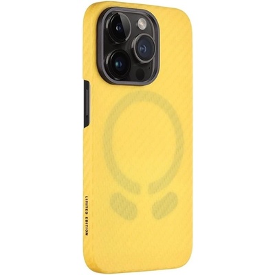 Tactical MagForce Aramid Industrial Limited Edition Case - кевларен кейс с MagSafe за iPhone 15 Pro Max (жълт)