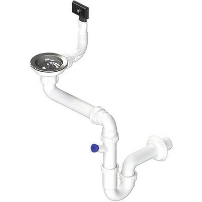 Sifón 3 1/2" pre nerez. drezy s úsporou miesta