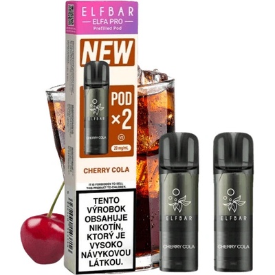 ELFBAR ELFA PRO V2 Pod 2Pack CHERRY COLA 2000 potiahnutí