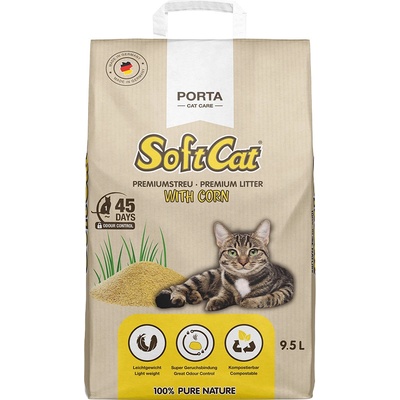 SoftCat 9, 5 л Porta SoftCat Царевична тоалетна за котки