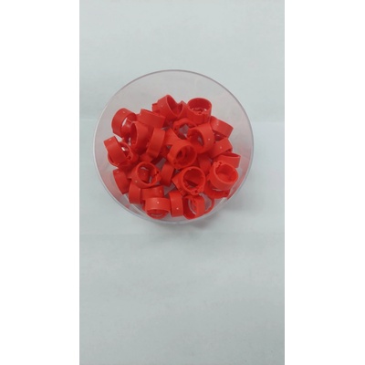 Natural Granen Rozlišovací kroužky pro holuby plastové Červené 9 x 5 mm 50 ks