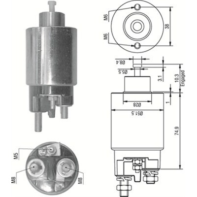 MAGNETI MARELLI Elektromagnetický spínač pre štartér 940113050354