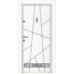 Starsteeldoor Блиндирана врата Parkdor P 5470 Бяла перла (цена без монтаж)