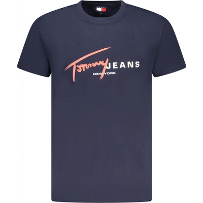 Tommy Jeans Bavlněné tričko tmavopotiskem DM0DM20817 modrá
