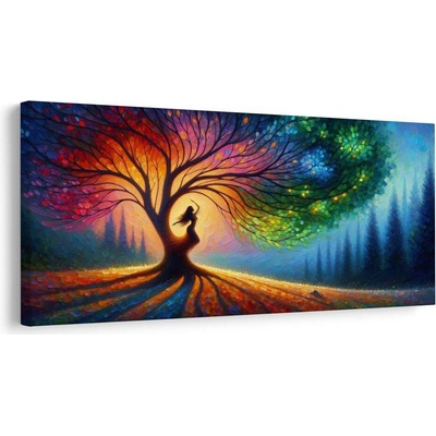 Obraz barevná harmonie stromu života - 100x50