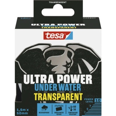 Tesa Ultra Power Underwater Vodotesná lepiaca páska 1,5 m x 50 mm transparent