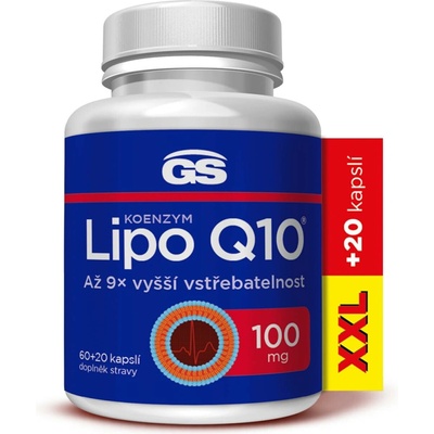 GS Koenzym Lipo Q10 100 mg XXL 60 + 20 kapslí