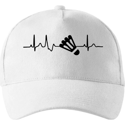 EKG Badminton košík so zahnutým šiltom a látkovou sponou Biela
