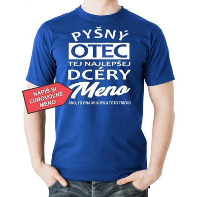 Fajntričko tričko Pyšný otec tej najlepšej dcéry čierna