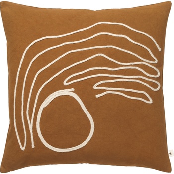 ferm LIVING Декоративна възглавница Jot 50 x 50 см кафява (1104271024)