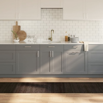 Image 1 of vidaXL Килим, правоъгълен, тъмнокафяв, 60x400 см, бамбук (376731)