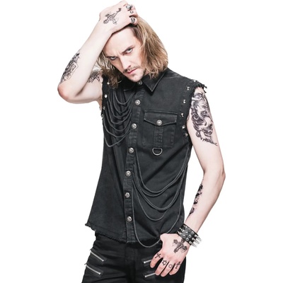 Devil fashion Мъжка риза без ръкави devil fashion - sht007