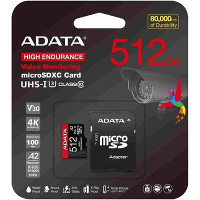 Adata MicroSDXC karta 512GB AUSDX512GUI3V30SHA2-RA1