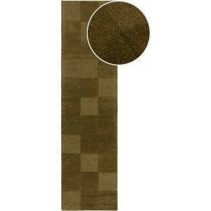 Flair Rugs Ръчно изработена вълнена пътека в цвят каки 60x230 cm Checkerboard - Flair Rugs (503119376089)